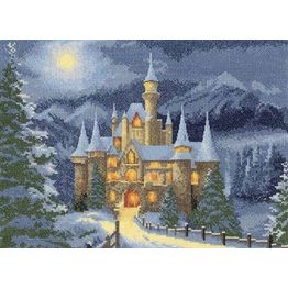 Christmas Fairytale Castle cross stitch by John Clayton