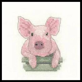 Little Friends Pig Cross Stitch Kit