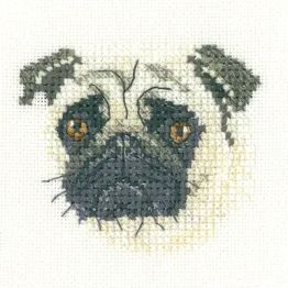 Little Friends Pug Cross Stitch Kit