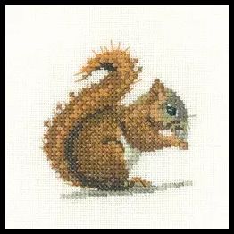 Little Friends Red Squirrel Cross Stitch Kit