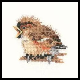 Little Friends Sparrow Cross Stitch Kit