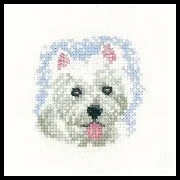 Little Friends Westie Puppy Cross Stitch Kit