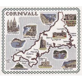 Cornwall Map Cross Stitch Kit