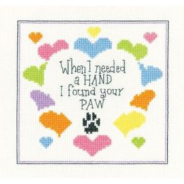 I Found Your Paw cross stitch kit by Peter Underhill
