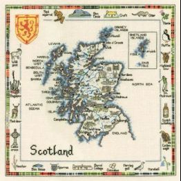 Scotland Special Interest Map Cross Stitch Kit