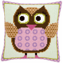 Miss Owl Chunky Cross Stitch Cushion Front Kit