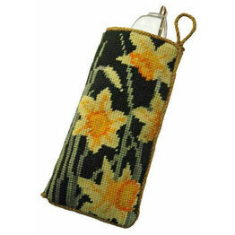 Daffodils Dark Tapestry Glasses Case Kit