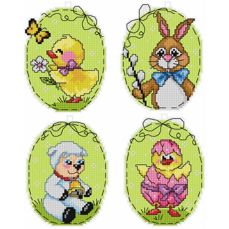 Easter Eggs Cross Stitch Ornaments Kit (Set of 4) only £17.10