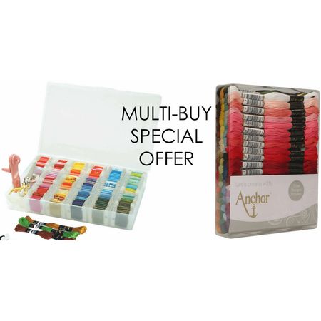 Anchor Excellence Assortment 80 Skeins + Thread Organiser Box With 100 ...