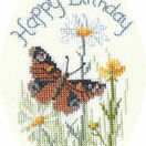 Butterfly And Daisies Greetings Card Cross Stitch Kit additional 1