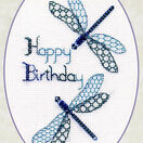 Dragonfly Birthday Cross Stitch Card Kit additional 2