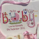 Baby Girl Birth Sampler Cross Stitch Kit additional 2