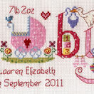 Baby Girl Birth Sampler Cross Stitch Kit additional 5