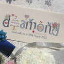 Diamond Wedding 60th Anniversary Word Cross Stitch Sampler Kit additional 2