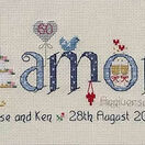 Diamond Wedding 60th Anniversary Word Cross Stitch Sampler Kit additional 4