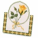 Yellow Rose Card 3D Cross Stitch Kit additional 1
