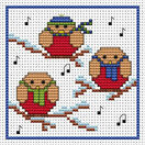 Rockin' Robins Cross Stitch Christmas Card Kit additional 2