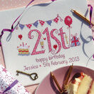21st Birthday Pink Cross Stitch Kit additional 2