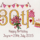 80th Birthday Numbers Cross Stitch Kit additional 1
