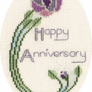 Mackintosh Rose Anniversary Cross Stitch Card Kit additional 1