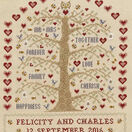 Heart And Tree Wedding Sampler Cross Stitch Kit additional 1