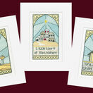 Stained Glass Christmas Cross Stitch Card Kits (Pack B) additional 1