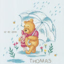 Winnie In The Rain Birth Record Disney Cross Stitch Kit additional 1