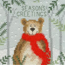 Christmas Moose, Christmas Bear and Christmas Fox Cross Stitch Christmas Card Kits (Set of 3) additional 2