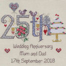25th Wedding Anniversary Numbers Cross Stitch Kit additional 1