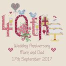 40th Wedding Anniversary Numbers Cross Stitch Kit additional 2