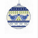 Christmas Doves Bauble Cross Stitch Christmas Card Kit additional 2