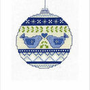 Christmas Doves Bauble Cross Stitch Christmas Card Kit additional 1
