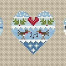 Festive Hearts Winter Cross Stitch Kit additional 1