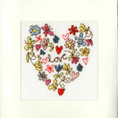 Sweet Heart Cross Stitch Card Kit for Anniversary / Wedding / Valentines additional 1