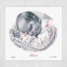 Sleeping Baby Birth Record Cross Stitch Kit additional 2