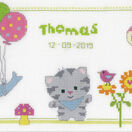 Kitten & Friends Birth Sampler Cross Stitch Kit additional 1