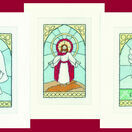 Stained Glass Christmas Cards Set C (set of 3) additional 1