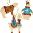 Wooden Animal Ornaments Cross Stitch Kit (set of 3) additional 2