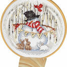 Joyful Snow Globe Cross Stitch Hoop Kit additional 1