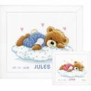 Snoozing Teddy Bear Birth Sampler Cross Stitch Kit additional 3
