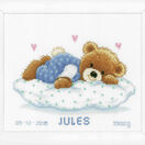 Snoozing Teddy Bear Birth Sampler Cross Stitch Kit additional 5