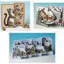 Set Of 3 De-Luxe 3D Christmas Card Cross Stitch Kits additional 1