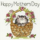 Basket Of Roses Mother's Day Cross Stitch Card Kit additional 2