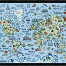 World Map Cross Stitch Kit additional 2