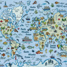 World Map Cross Stitch Kit additional 1