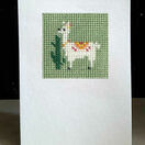 Lulu Llama Mini Beadwork Embroidery Card Kit additional 1