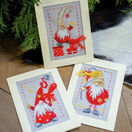 Christmas Gnomes 2 Cross Stitch Christmas Card Kits (Set of 3) additional 1