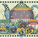 Teatime Pansies Cross Stitch Kit additional 1