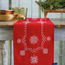 White Christmas Stars Embroidery Table Runner Kit additional 3