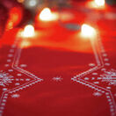 White Christmas Stars Embroidery Table Runner Kit additional 2